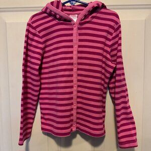 Gymboree Striped Snap Hooded Top Shirt sz 6